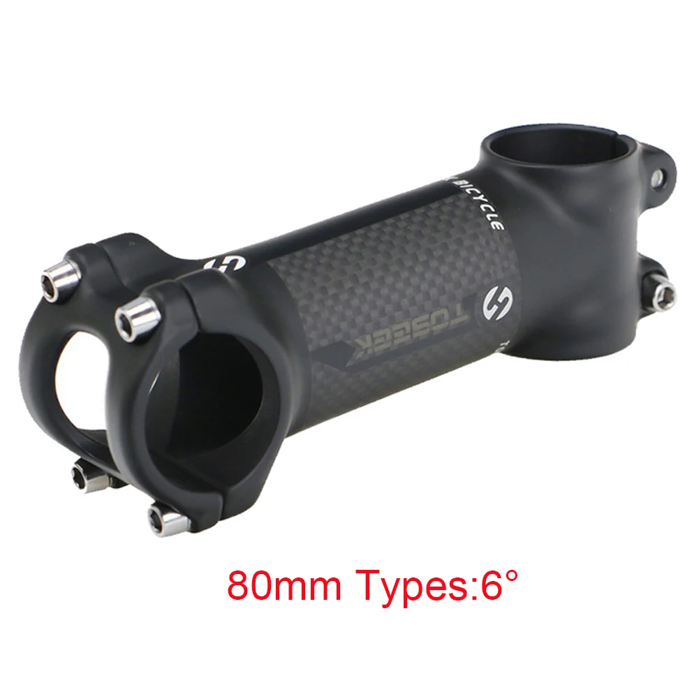 80mm 6Degree Прочный велосипедный вынос руля запасные горный велосипед практичное углеродное волокно высокой прочности для ремонта велосипедные аксессуары туристическая из алюминиевого сплава - Цвет: 80mm 6Degree