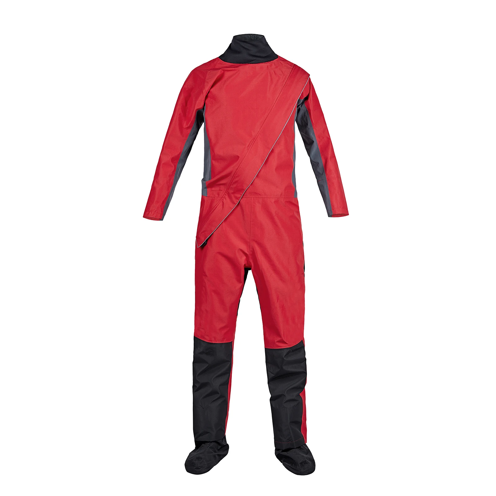 Men's Kayaking Dry Suit Surfing Fly Fishing Three-Layer Waterproof Fabric Latex Collar And Cuffs One Pieces Drysuit DM721 | Спорт и