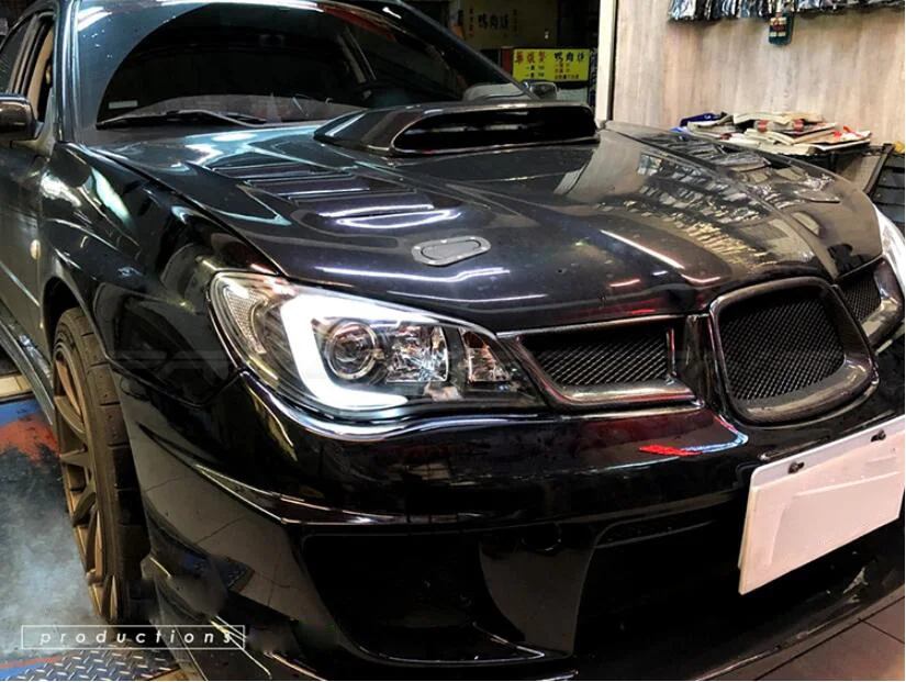 2 шт 2005~ 2012y автомобильный бупмер головной свет для Subaru WRX фары автомобильные аксессуары светодиодный DRL HID ксенон, противотуманная фара для Subaru WRX