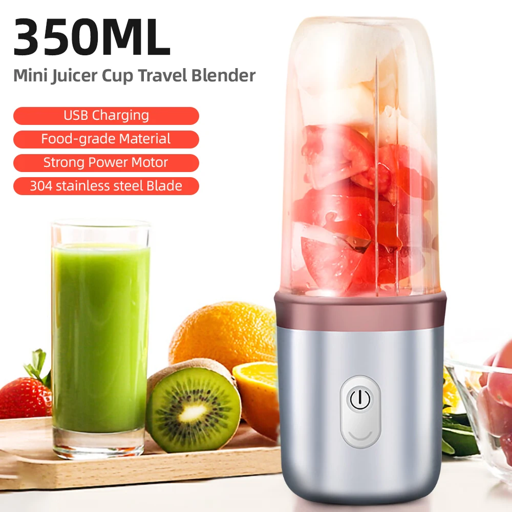 

350ml Portable Mini Fruit Juicer Kitchen Electric Mixer Mini Capsule Shape Powerful Electric Cup