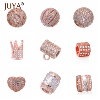 

JUYA Jewelry Making Beads DIY Craft Luxury AAA Zircon Rhinestone Beads Findings Accessories For Bracelets Necklace Earrings Made