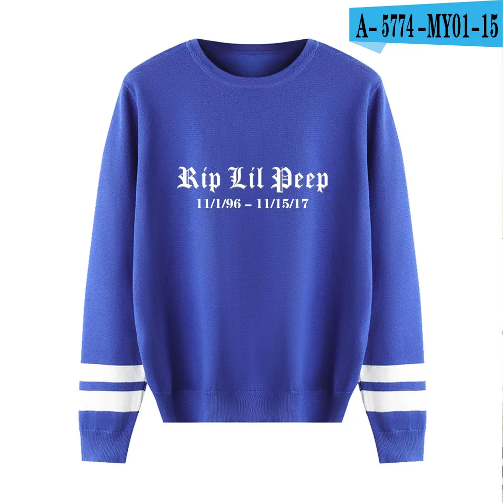 blue Lil Открытый свитер для мужчин/женщин Aikooki модный принт Harajuku Повседневный свитер lil открытый популярный o-образным вырезом weater Повседневный Топ - Цвет: blue