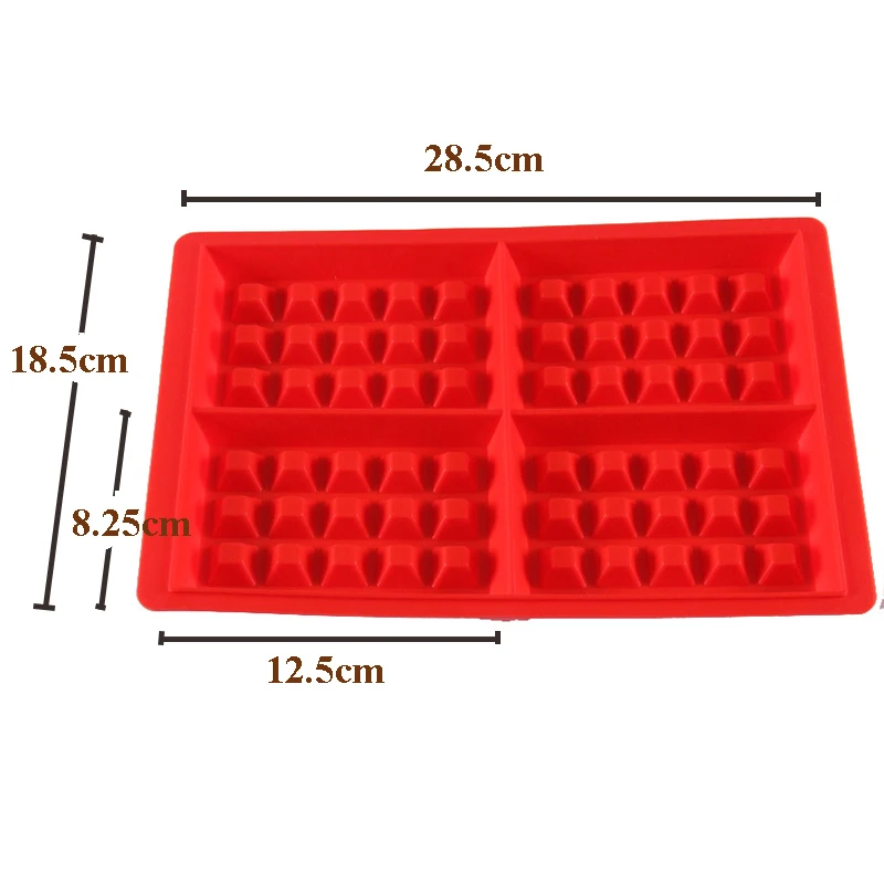 Waffle Molds Non-stick Silicone 4-Cavity Waffles Cake Chocolate Mold Donut Maker Fondant Baking Molds Cake Decorating Mould Pan
