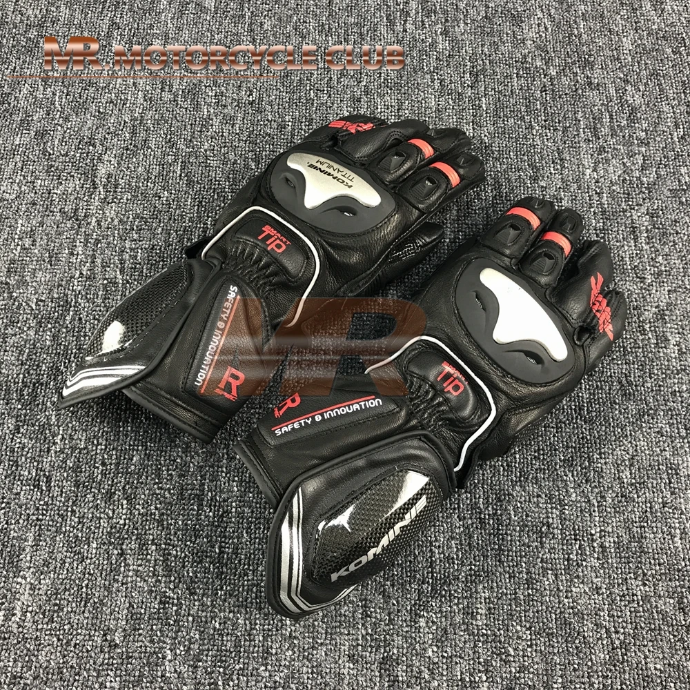 Komine GK-169 перчатки для гонок титановые мотоциклетные перчатки для мотокросса для езды из углеродного волокна Кожаные Мотоциклетные Перчатки