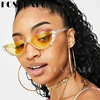 Diamond Cat Eye Sunglasses Women 2020 Semi Rimless Sun Glasses Luxury Brand Designer Crystal Frame