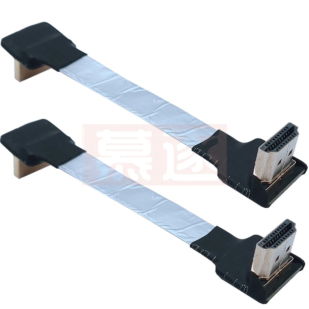 Micro Mini HDTV-Male 90 Degree Connector Flexible Flat Ribbon Cable for FPV Drones, Gopro, DSLRs, and Gimbal Kits Description Image.This Product Can Be Found With The Tag Names Computer Cables Connecting, Computer Peripherals, Fpv micro mini hdtv, PC Hardware Cables Adapters