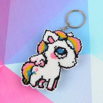 

DIY Cross Embroidered Full Pearl Embroidery Keyboard Precision Printing Small Lattice Bead Hanging Parts White Dragon Wholesale