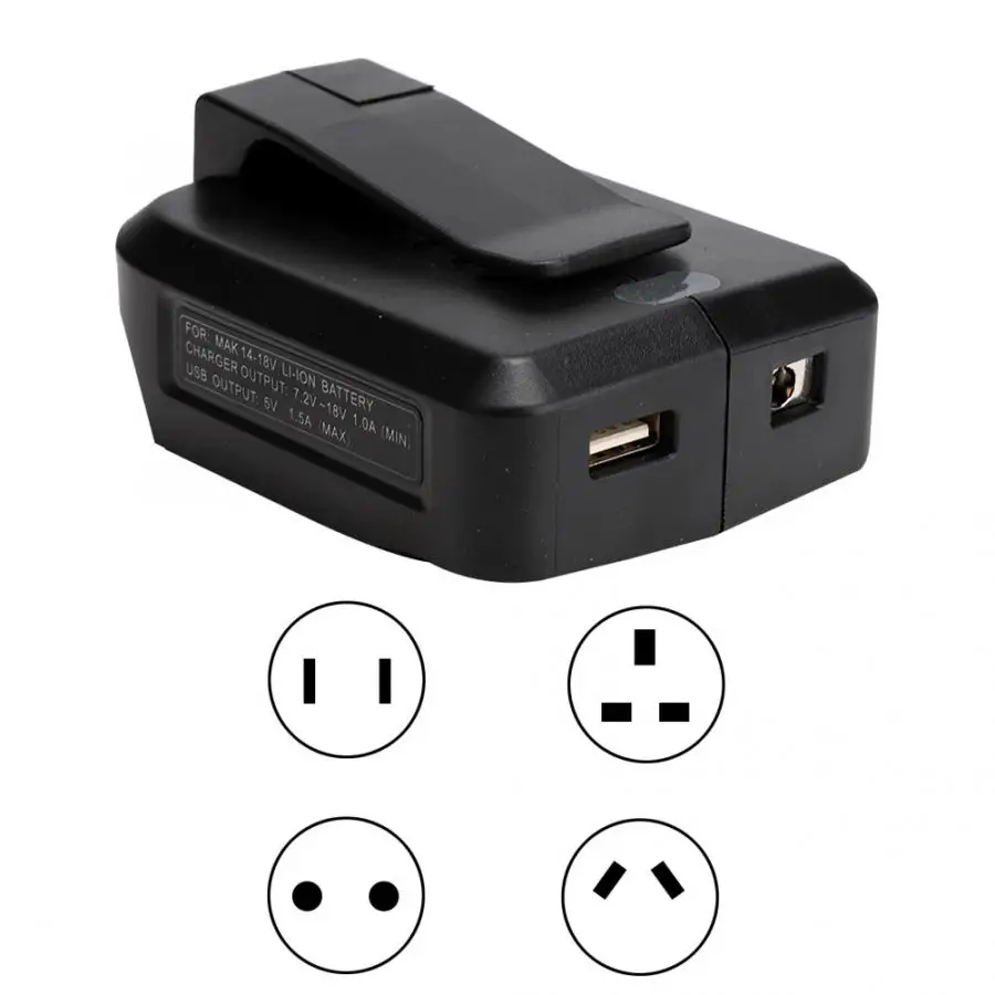 100-240V Battery Converter with USB& Charging Performance for Makita 18V LXT Batteries Battery Charger for Makita 18V LXT
