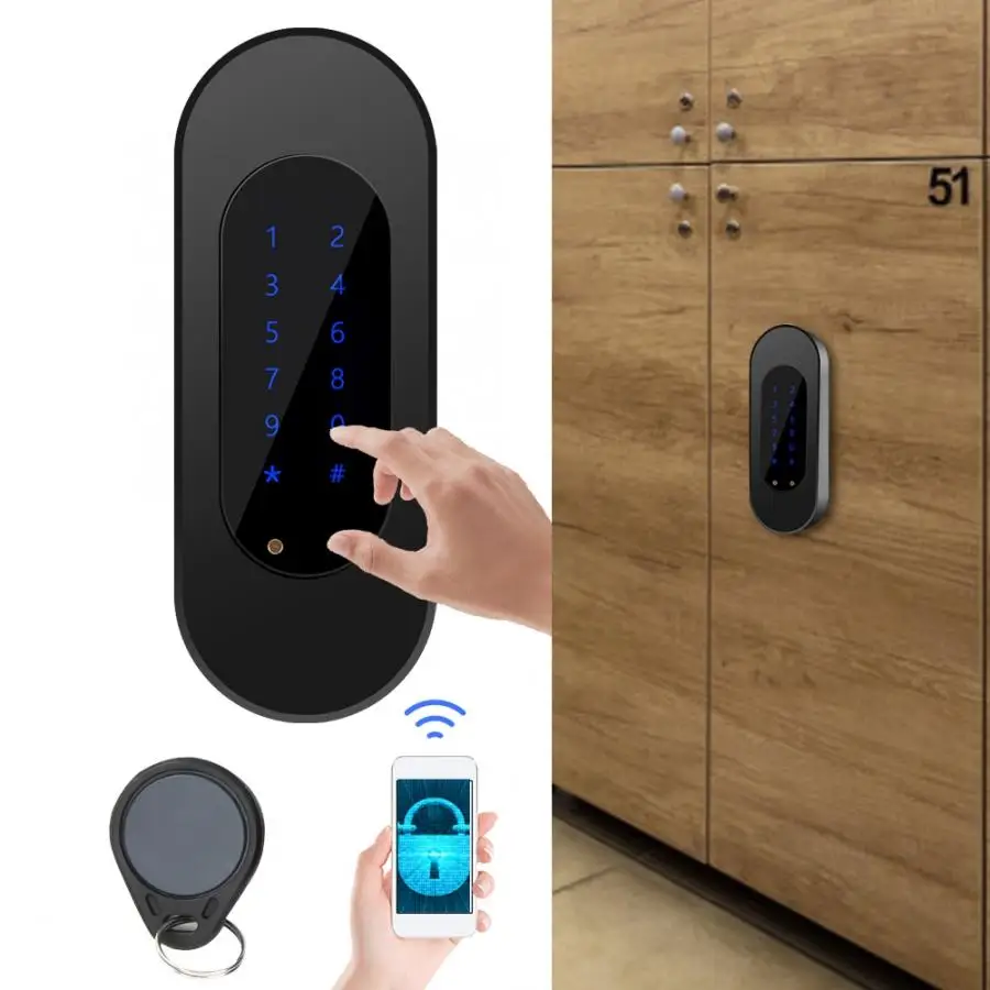 Цифровой электронный Умный Замок Bluetooth приложение управление карта паролей сенсорный замок для шкафа шкаф буфет безопасности шкафчики