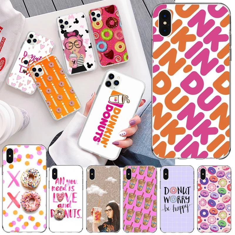 Dunkin Donuts coffee Phone Case for iphone 12 pro max mini 11 pro XS MAX 8 7 6 6S Plus X 5S SE 2020 XR cover iphone 8 plus case