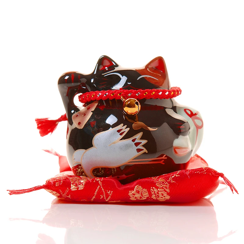 C Lucky Cat КЕРАМИКА черный/белый Lucky Cats для семейного отеля Ресторан украшения Lucky Craft Подарки - Цвет: C