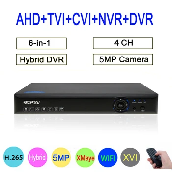 

8MP Surveillance Camera Blue-Ray Panel 4K 8mp Hi3521D XMeye Hybrid Coaxial Wifi 4CH 4 Channel 6 in 1 TVI CVI NVR AHD CCTV DVR