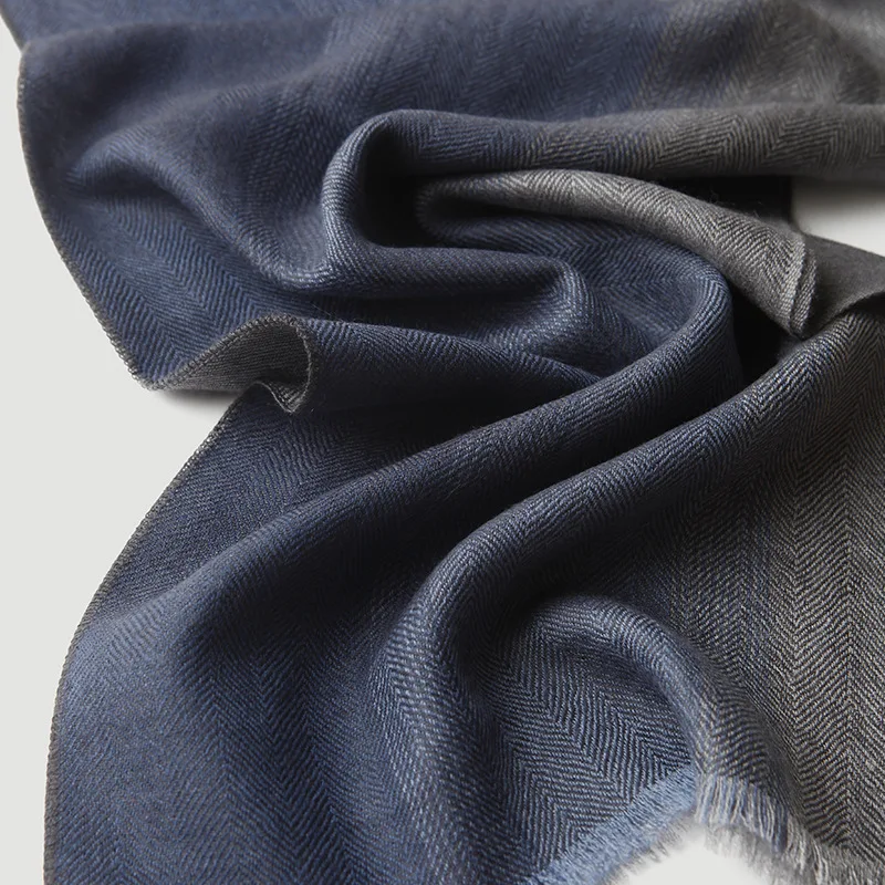 color-blocking cashmere scarf Men's boys worsted warm striped contrast color bugolia Pure Natural Cashmere Wool Pashmina Shawl |