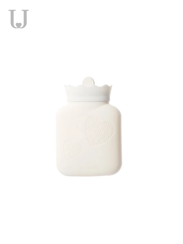 Heart 340ml white Mijia Jordan& Judy силиконовый мешок для горячей воды с вязаным чехлом 313/620 мл микроволновая грелка для горячей воды зимний нагреватель для рук - Цвет: Heart 340ml white