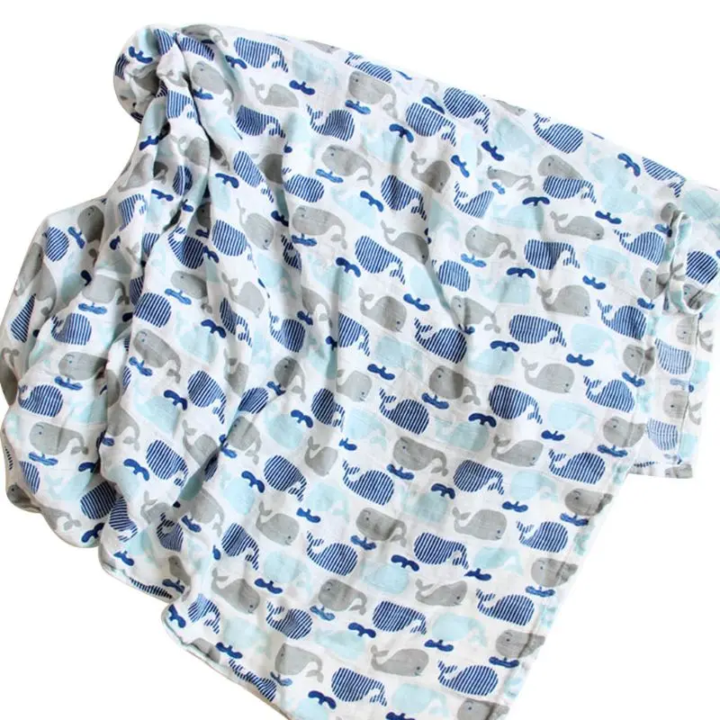Baby Swaddles Blankets Bath Gauze Infant Wrap Sleepsack Stroller Cover Play Mat Muslin Newborn Shower Towel