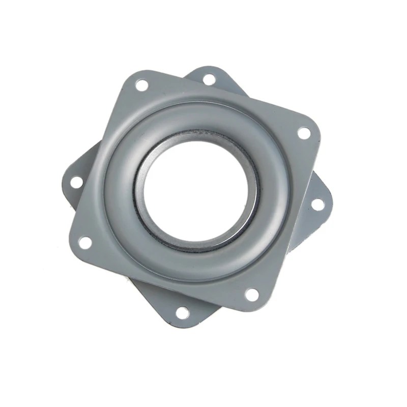 Square Bearing Swivel Plate Turntable 3\"/4\"/6\" TV Rack Desk Metal Ball Holder Tool deeper race groove turntable bearings
