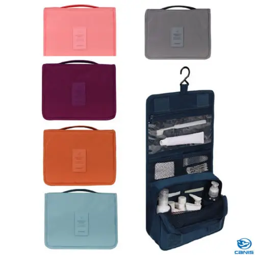 Hot Sale Makeup Cosmetic Toiletry Case Travel Packing Organizers Wash Organizer Storage Pouch Hanging Bag Travel Accessories