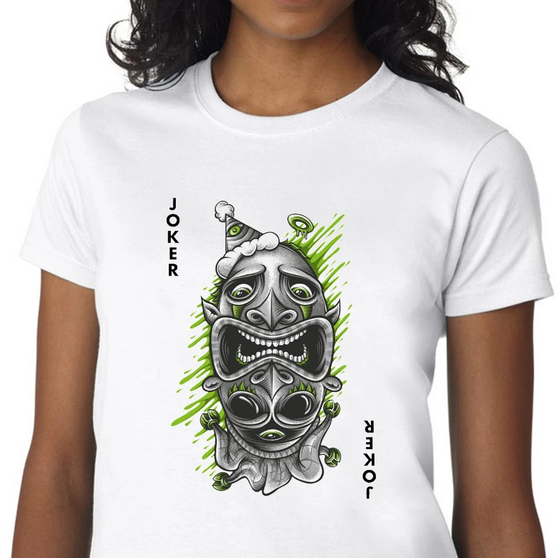 

t-shirts Playing card king summer top cards kid harajuku t shirt women korean 90s aesthetic clothes tops funny poker tshirt kpop