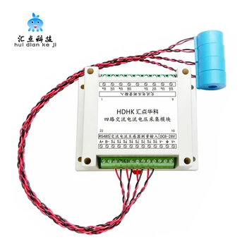 

4-channel AC Current Voltage Frequency Acquisition Measurement Transmitter Sensor RS485 Module