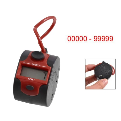 ELEG-Round красный черный пластик 5 номер гольф цифровой Ручной Tally Clicker счетчик