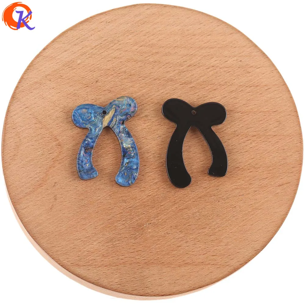Cordial Design 22x30MM 100Pcs Jewelry Accessories/Charms/Bowknot Shape/Marble Effect/Hand Made/DIY Making/Earring Findings