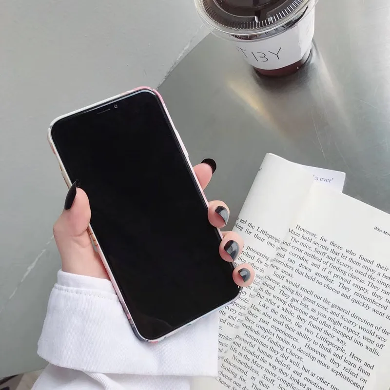 Japanese Retro cute girl White cat Phone case matte cover for coque iPhone 7 7 Plus 6 8 6s Plus xs max case for iPhone X XR case
