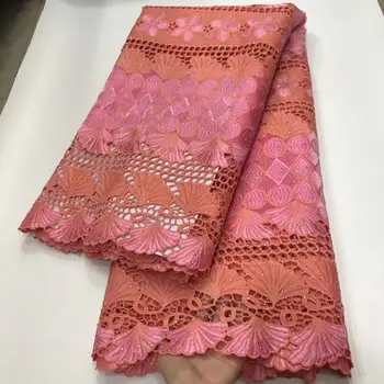 

factory offers 2020 New Arrives cord lace net lace fabric African guipure lace for Party or Evening long Dresses White