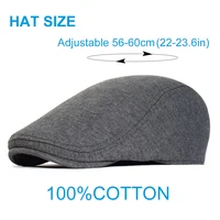 Cotton Newsboy Caps Men Women Hat Soft Casual Beret Solid Unisex Retro Hat Driver Flat Cap The waiter Cap 4