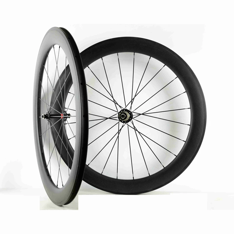 Customized carbon wheels new 60mm with Powerway R36 hubs 700c width 25mm rims clincher tubular wheels for Road Bike