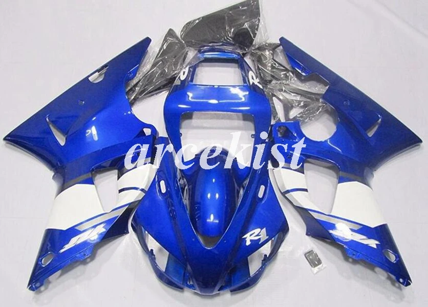 4 подарки ABS полный обтекатель комплект подходит для YAMAHA YZF-R1 R1 1998 1999 98 99 Кузов Набор Белый - Цвет: bright blue