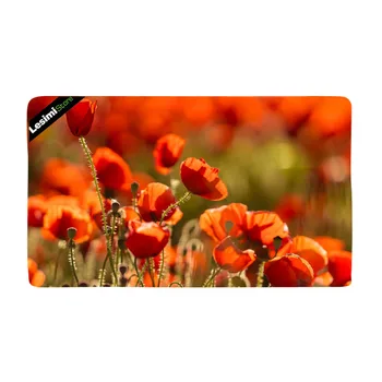 

Kitchen Mat Flower Red Poppies 18 x 30 Inch Decorative Floor Mat Floral Colorful Flower Field Doormat