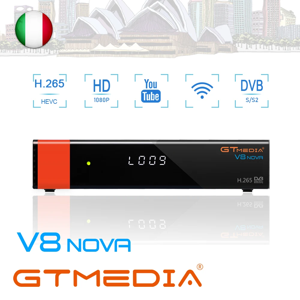 GTMedia V8 Nova спутниковый ресивер Встроенный WiFi с 1 год Испания Европа Cccam Cline Full HD DVB-S2/S GTMEDIA V9 Super Receptor