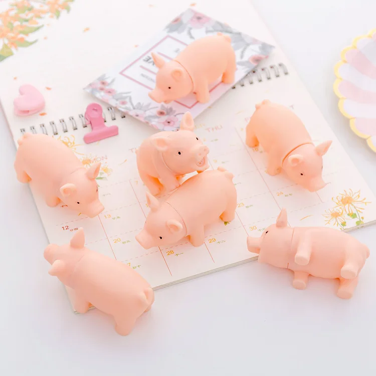 Забавная розовая мини свинка со звуком сжимаемая игрушка детские игрушки для