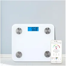 Закаленное стекло, квадратное умное приложение, весы для тела и жира, для домашнего здоровья, электронные Bluetooth соединения, весы для жира, умные весы для ванной