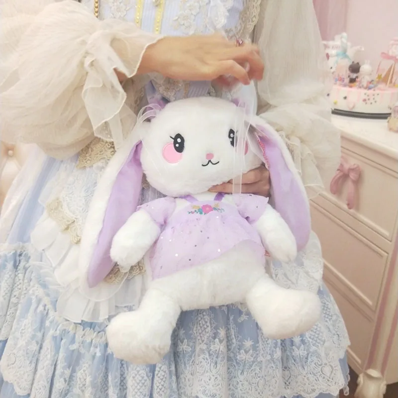 Милый Плюшевый Кролик Рюкзак Kawaii Кролик плюшевый рюкзак плюшевый кролик игрушка детская школьная сумка подарок Детская игрушка для маленькой девочки