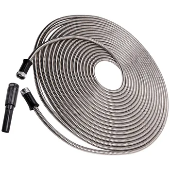 

NEW 75 FT Stainless Steel garden hose Water Pipe Flexible US