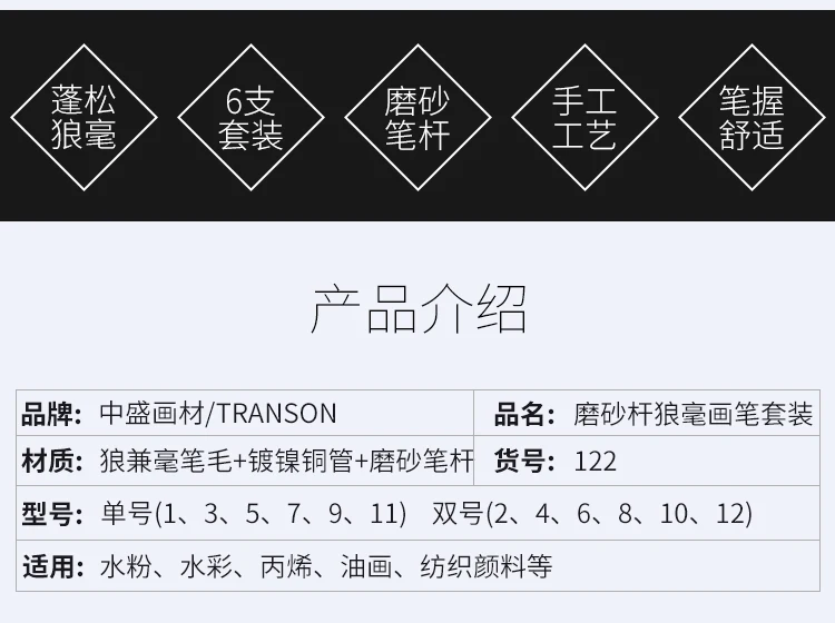 Transon/ZHONGSHENG 122 прозрачный mo sha gan Langhao пигментная ручка пигментные наборы ручка Кисть для рисования маслом Изобразительное искусство для взрослых