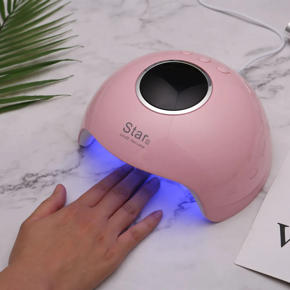 pink 36 Вт УФ-лампа Star6 мини для сушки ногтей 12 светодиодов USB маленькая лампа для всех гель-маникюра ЖК-дисплей Сушилка для ногтей инструмент для ногтей - Цвет: pink