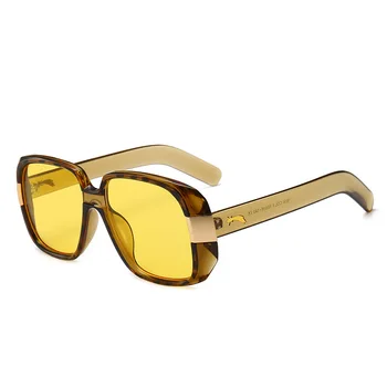 

Square golden retro tortoiseshell lady sunglasses meteor mosaic appearance decoration modern women's translucent sunglasses