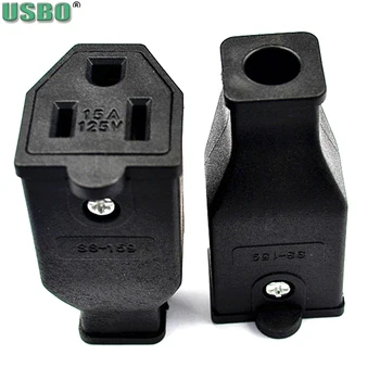 

Wholesale Black CE Copper America L5-15R 3 pins Elcectrical plug AC 125V 15A US Power cord cable online female power socket