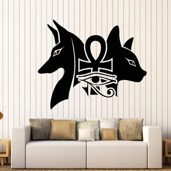 

Vinyl Wall Decal Ancient Egyptian Gods Anubis Bastet Eye Of Horus Wall Stickers Removbale Art Mural For Bedroom Living Room 3921