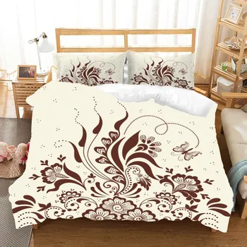 

European Style Bedding Set Floral Printing Luxury Duvet Cover Set Girls Comforter Set 100% Microifber Bed Linen Set Twin Full