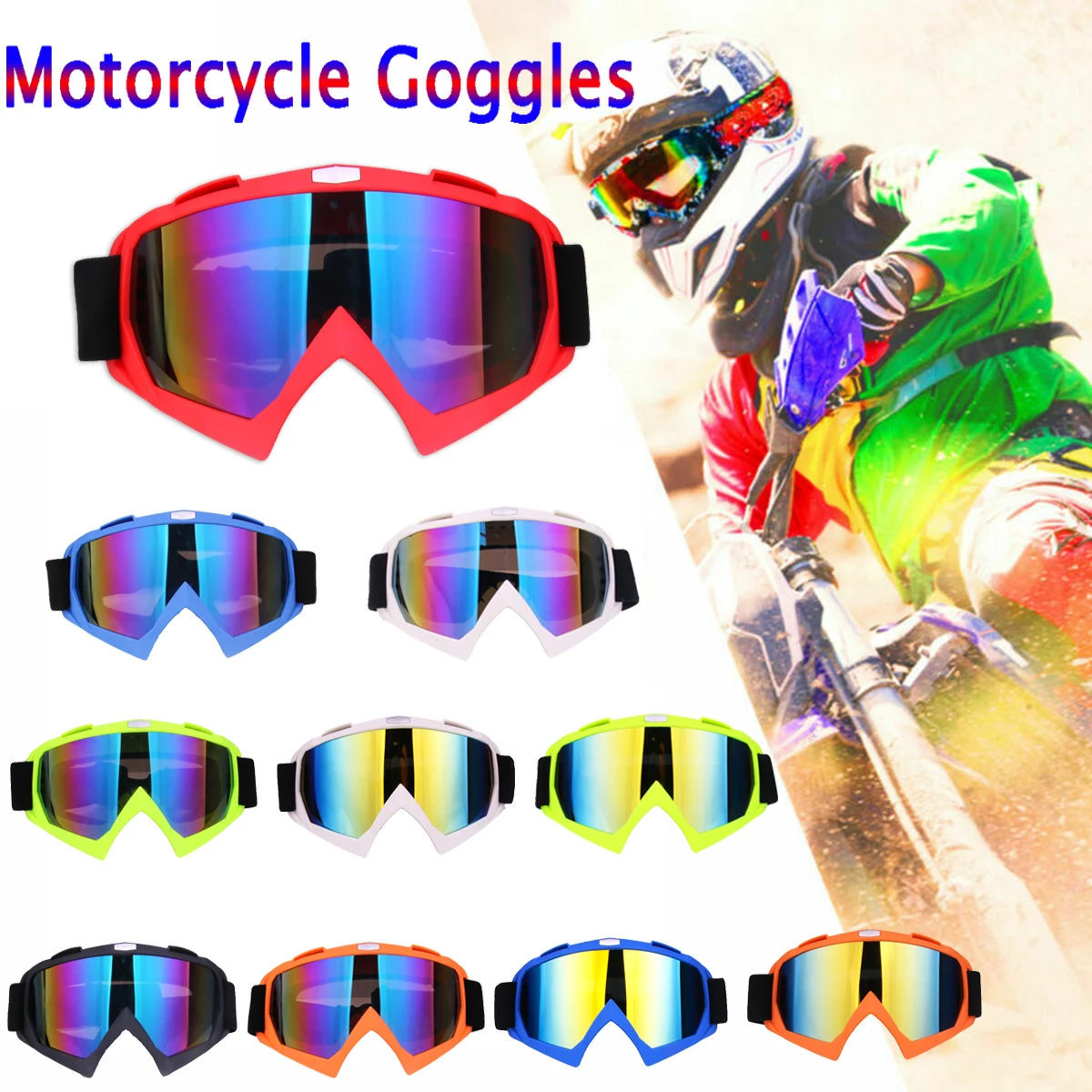 12 типов унисекс для женщин и мужчин для мотокросса очки для внедорожников ATV Dirt Bike анти-УФ очки гоночные очки
