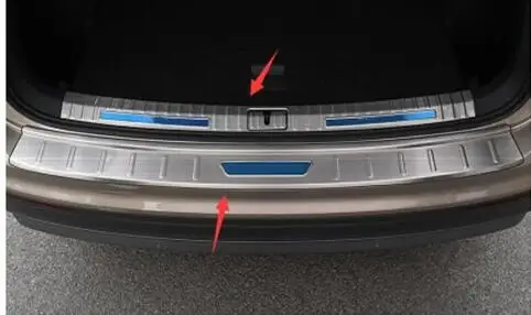 Для Volkswagen tiguan L задняя защитная накладка багажник из нержавеющей стали яркая полоса хвост коробка педали модификации украшения