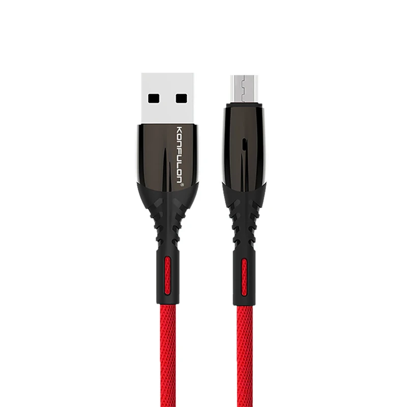1 м Micro USB прочная линия передачи данных 2.4A высокоскоростное зарядное устройство для телефонов Android кабель usb для huawei Xiaomi Phone A40