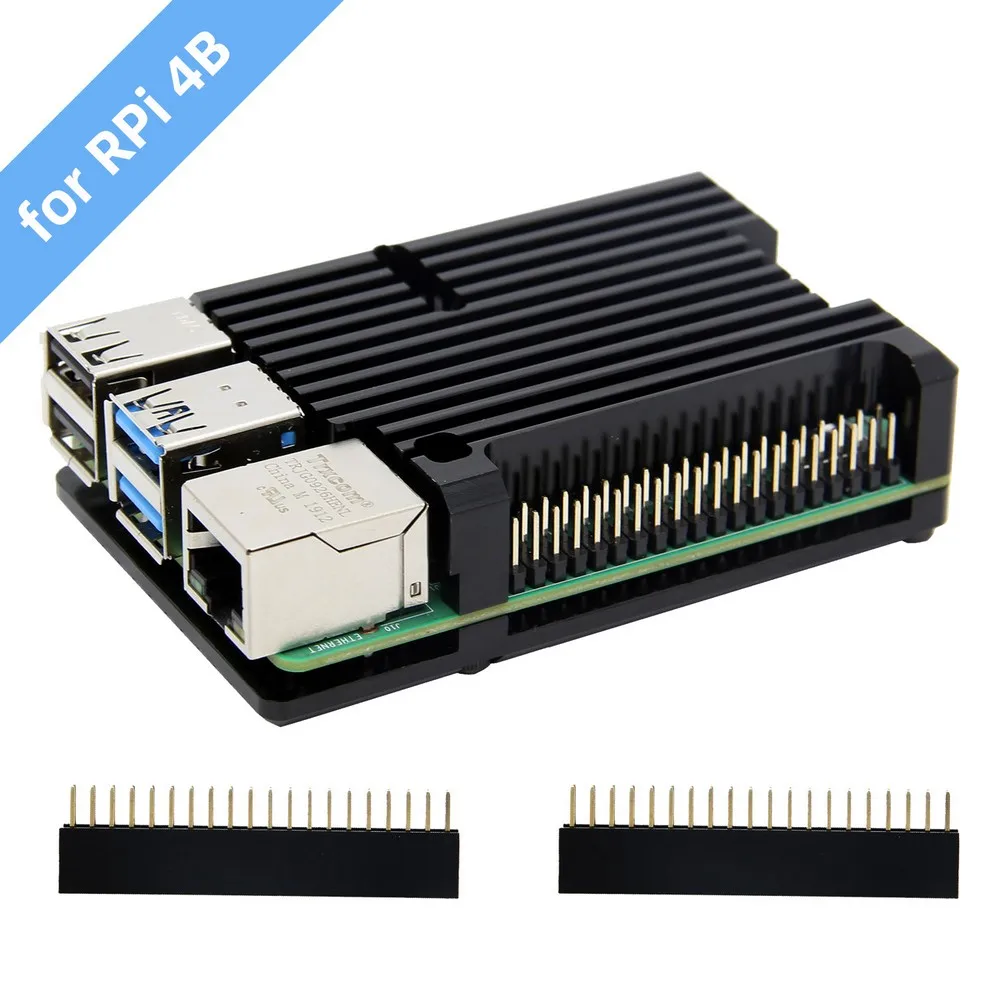 Чехол Raspberry Pi 4 Model B Защитный корпус из алюминиевого сплава с пассивным