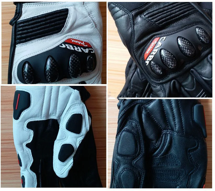 

New Style 100% Genuine Leather Motorbike Gloves Racing Team Driving Motorcycle Touch Screen Short Gloves