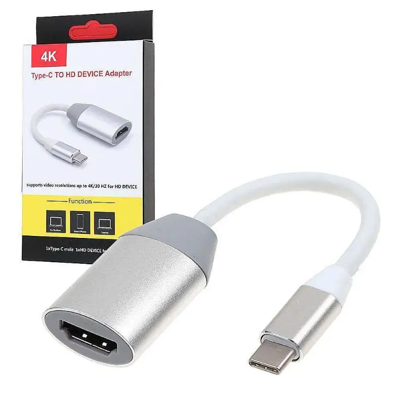 Горячая Распродажа, адаптер, износостойкий, Одноцветный, Тип C, HDMI, видео конвертер для iPhone MacBook, Chromebook, MSI, игровой ноутбук