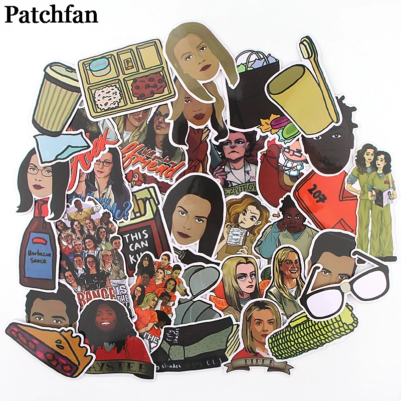 Patchfan 35 шт. Оранжевый черный дети забавные наклейки пакет письмо креативный стиль для DIY настенный телефон Скрапбукинг альбом A2294