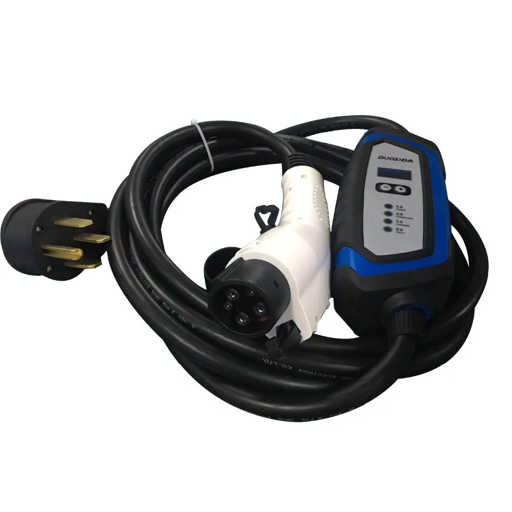 

Duosida IP65 32A portable ev charging plug with adjustable current function